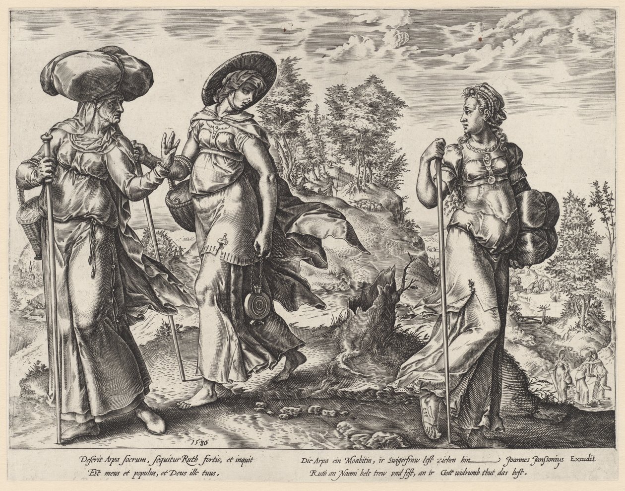 Orpa lascia Naomi e Ruth da Hendrick Goltzius