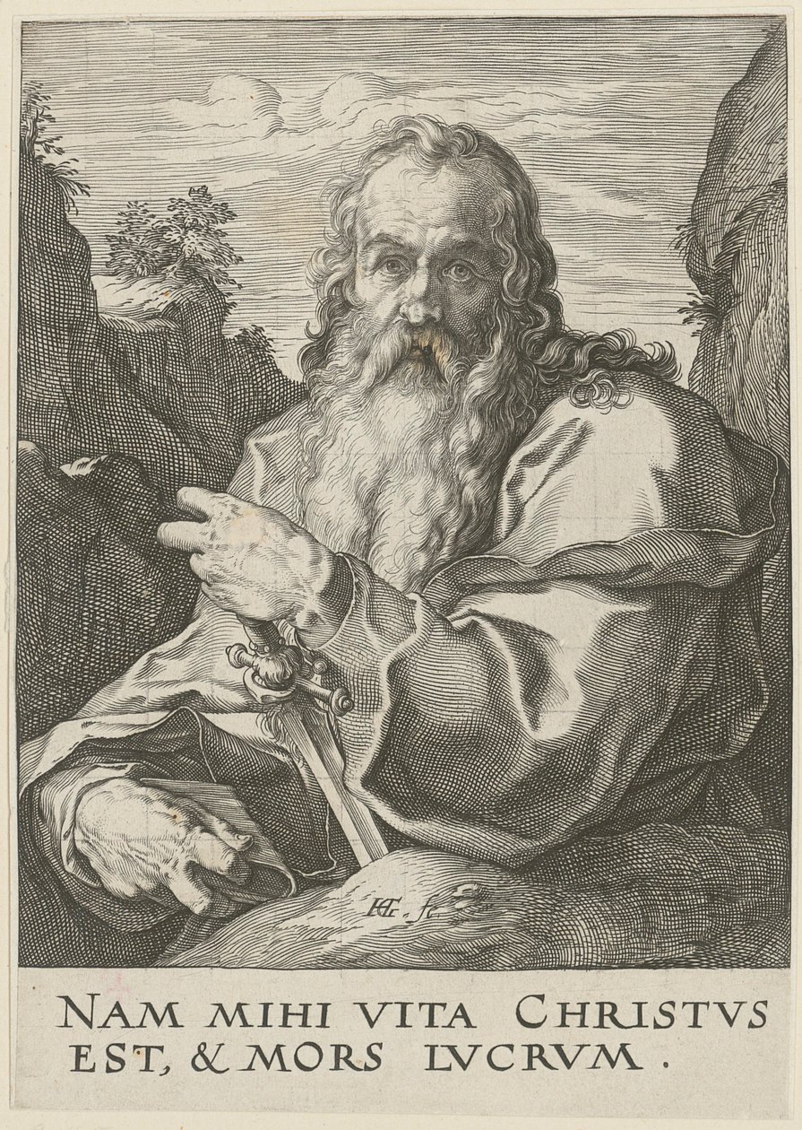 Paolo, foglio 14 della serie "Cristo, i dodici apostoli e Paolo" da Hendrick Goltzius