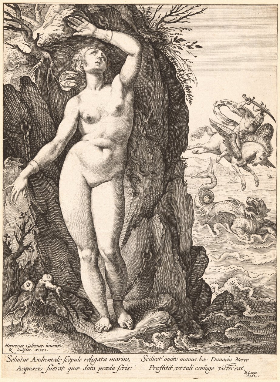 Perseo libera Andromeda da Hendrick Goltzius