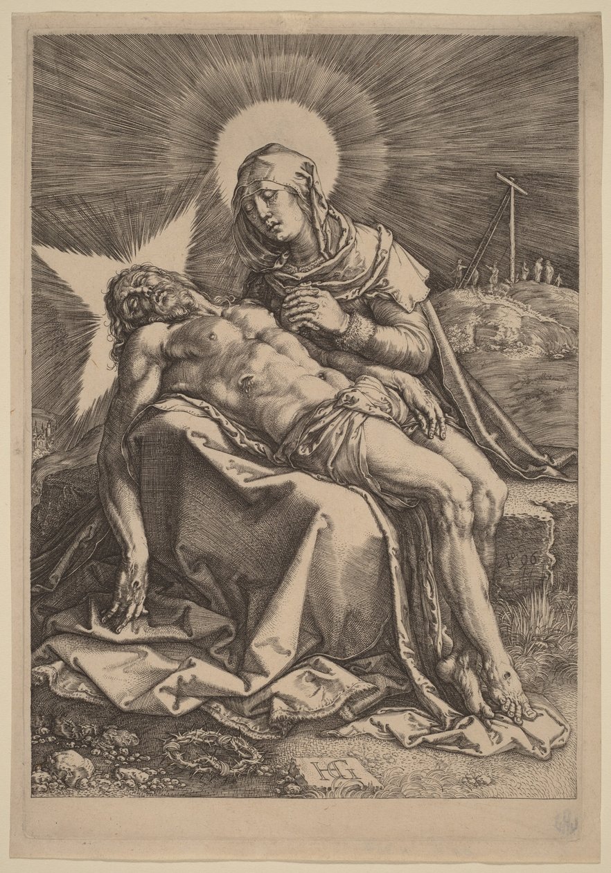 Pietà (La Vergine addolorata con il Cristo morto in grembo) da Hendrick Goltzius