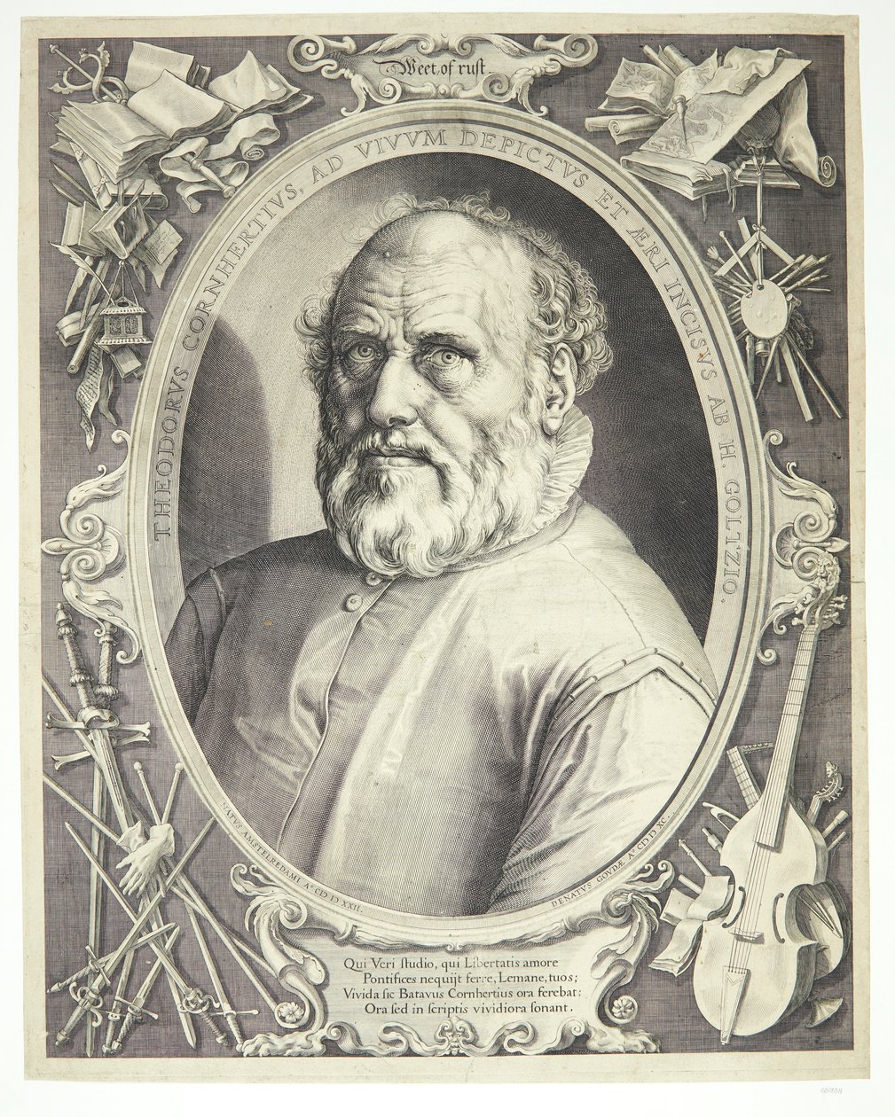 Ritratto di Dirck Volkertsz Coornhert da Hendrick Goltzius