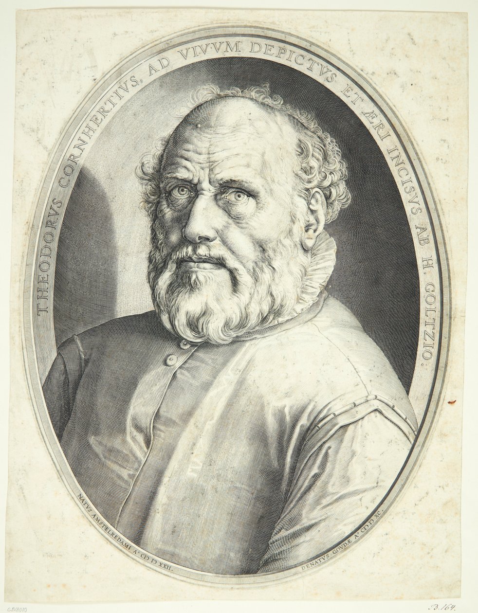 Ritratto di Dirck Volkertsz Coornhert da Hendrick Goltzius