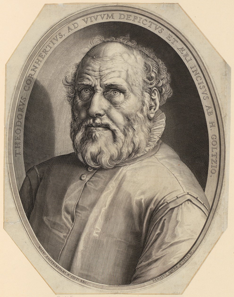 Ritratto di Dirck Volckertsz. Coornhert da Hendrick Goltzius