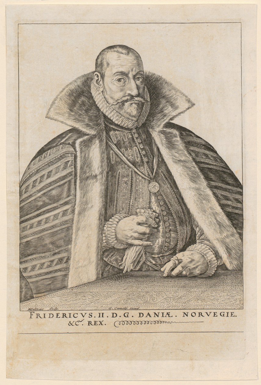 Ritratto di Federico II, re di Danimarca e Norvegia da Hendrick Goltzius