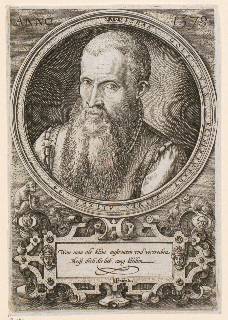 Ritratto di Jan Goltz II [Jan Gols; Johan Gols] da Hendrick Goltzius