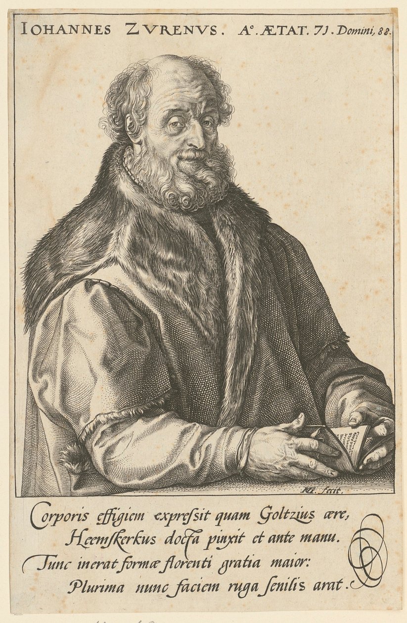 Ritratto di Jan van Zuren [Suren; Surenus] da Hendrick Goltzius