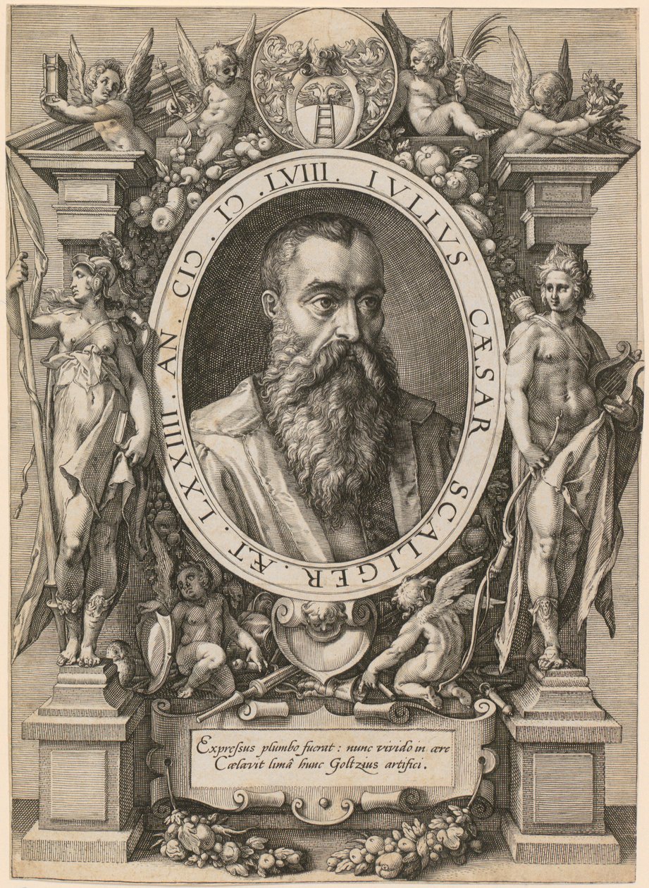 Ritratto di Giulio Cesare Scaligero da Hendrick Goltzius