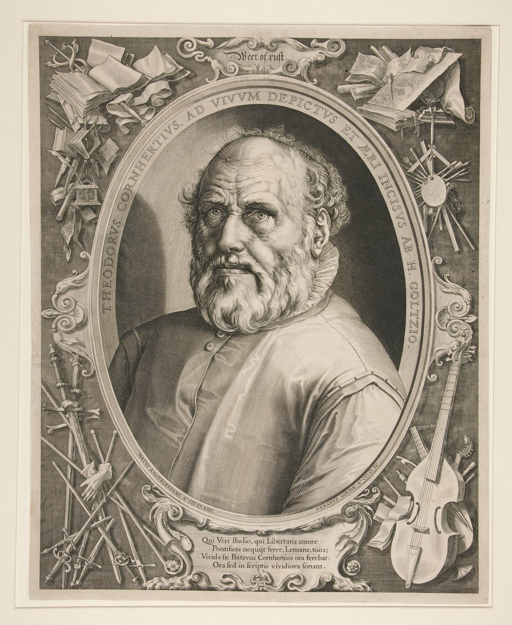 Ritratto di Dirck Volckertszoon Coornhert da Hendrick Goltzius