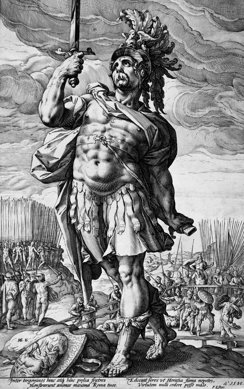 Orazio al pubblico da Hendrick Goltzius