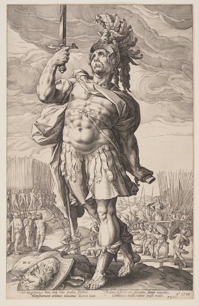 Publio Orazio, da Gli eroi romani da Hendrick Goltzius