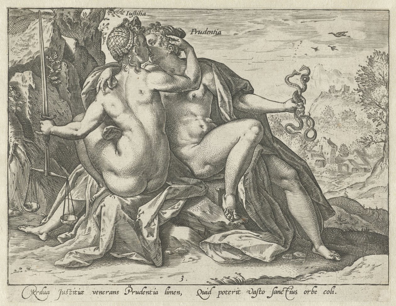 Giustizia e Prudenza da Hendrick Goltzius