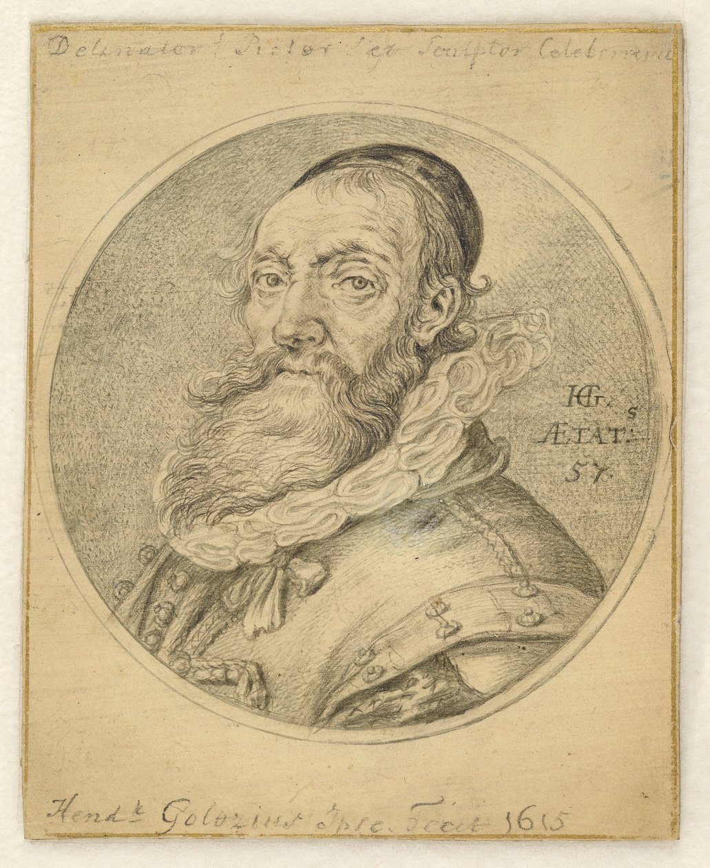 Autoritratto. Rotondo nel rettangolo da Hendrick Goltzius