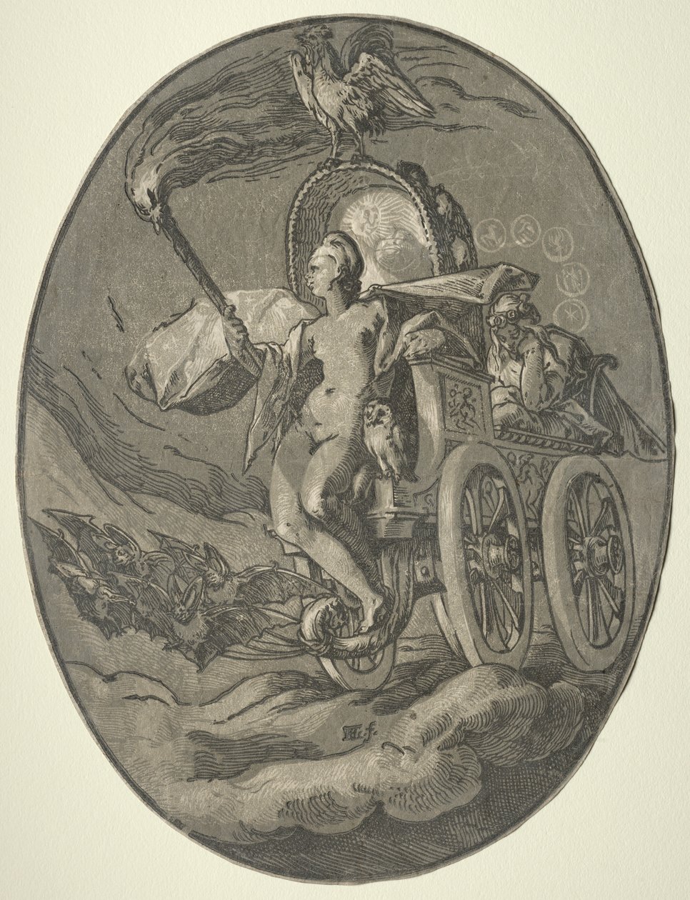 Sette divinità: Nox (Notte) da Hendrick Goltzius