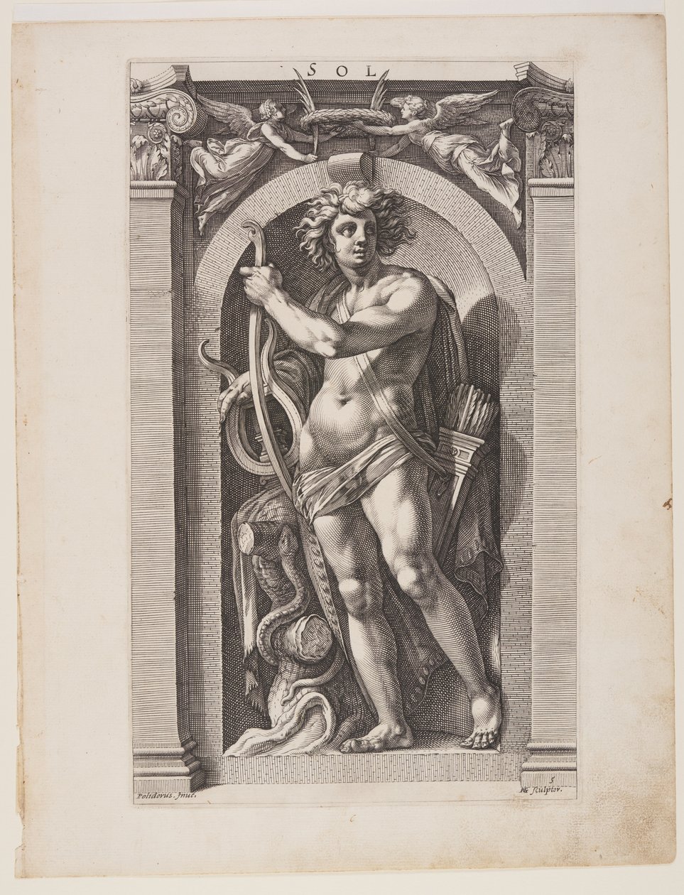 Sol, da Otto divinità pagane da Hendrick Goltzius