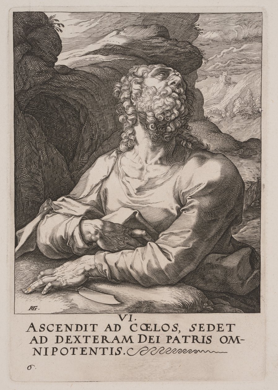 San Bartolomeo, di Cristo, gli Apostoli e San Paolo con il Credo da Hendrick Goltzius