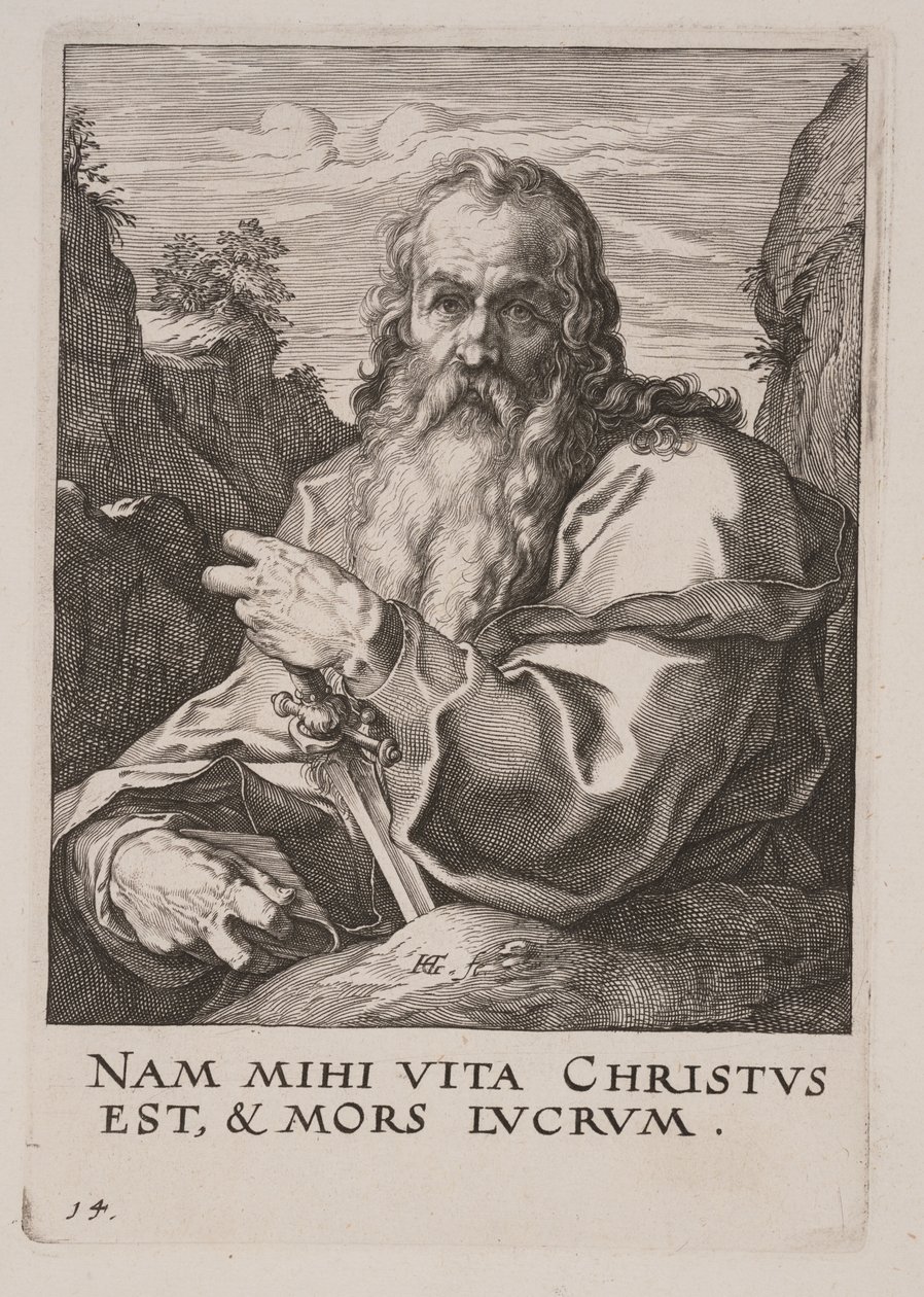 San Paolo, da Cristo, gli Apostoli e San Paolo con il Credo da Hendrick Goltzius