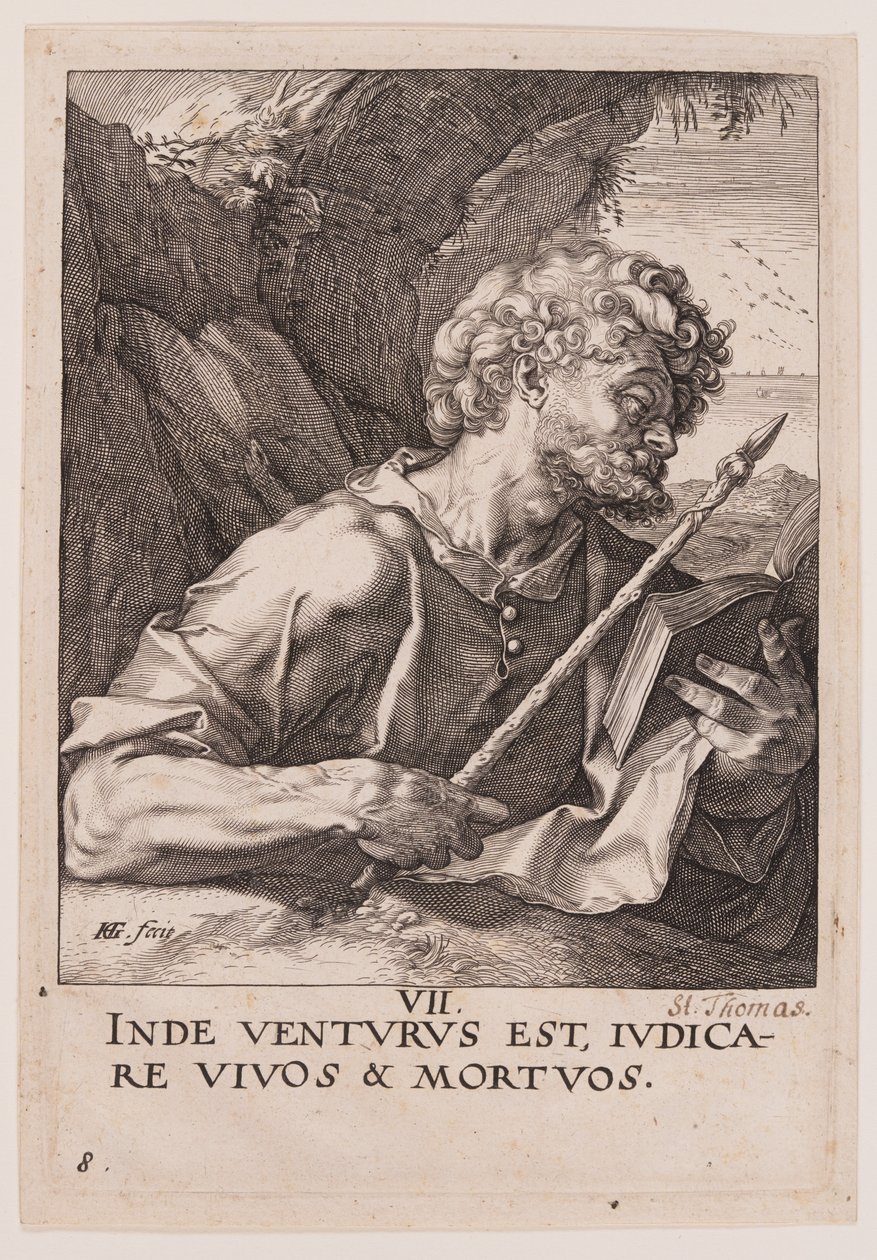 San Tommaso, da Cristo, gli Apostoli e San Paolo con il Credo da Hendrick Goltzius