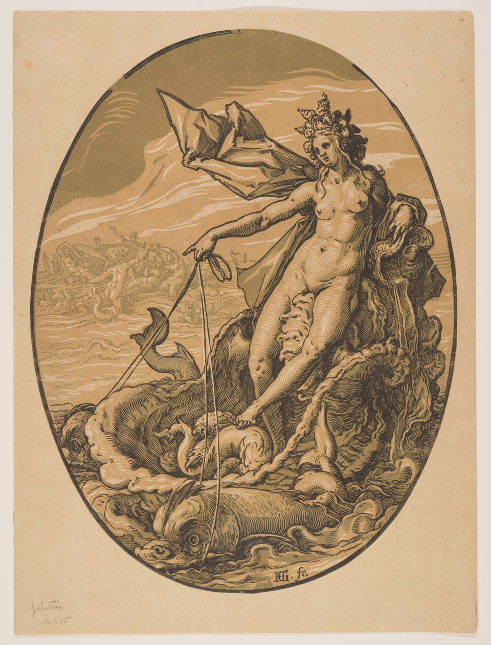 Tethys, da Le divinità da Hendrick Goltzius