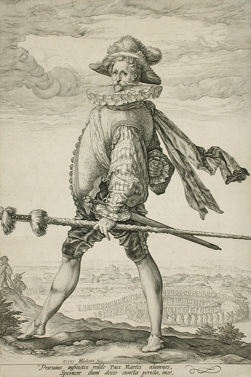 Il capitano della fanteria in marcia a sinistra da Hendrick Goltzius