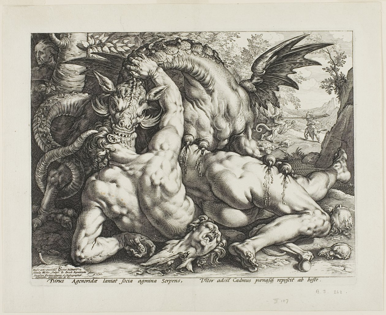 Il drago che divora i compagni di Cadmo da Hendrick Goltzius