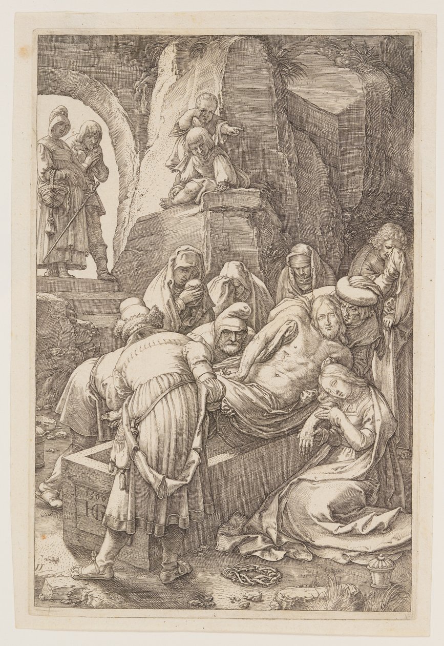 La sepoltura, da La passione da Hendrick Goltzius