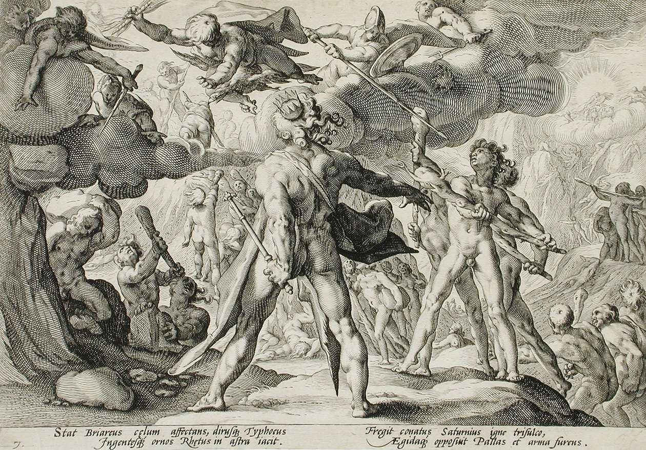 I giganti che scalano i cieli da Hendrick Goltzius