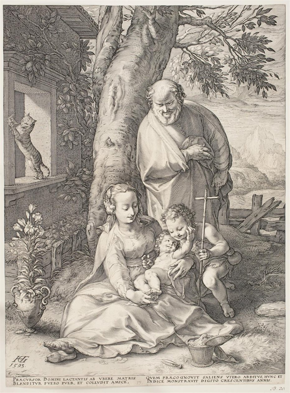 La Sacra Famiglia con il giovane San Giovanni Battista da Hendrick Goltzius