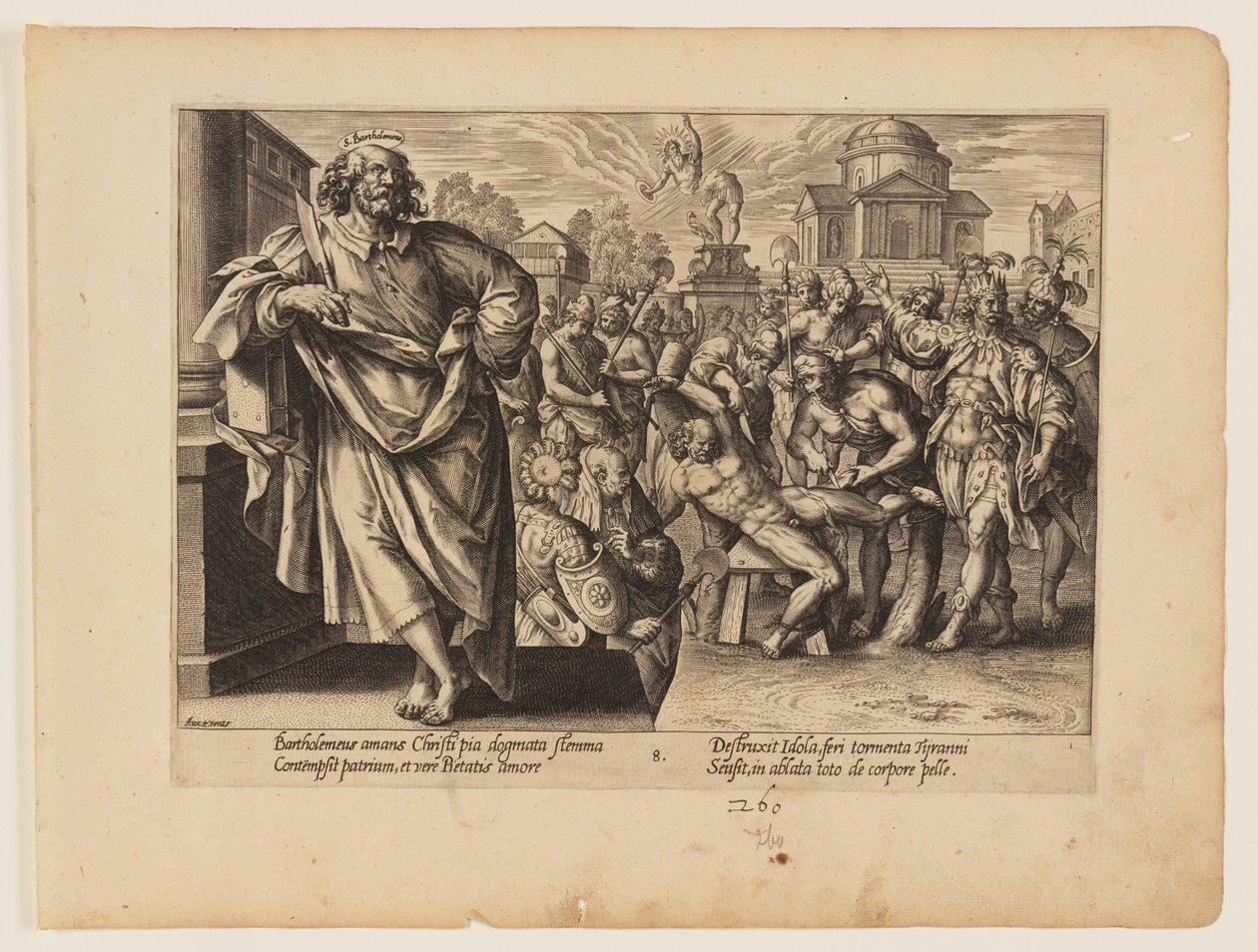 Il martirio di San Bartolomeo, da Il martirio di Cristo e degli Apostoli da Hendrick Goltzius