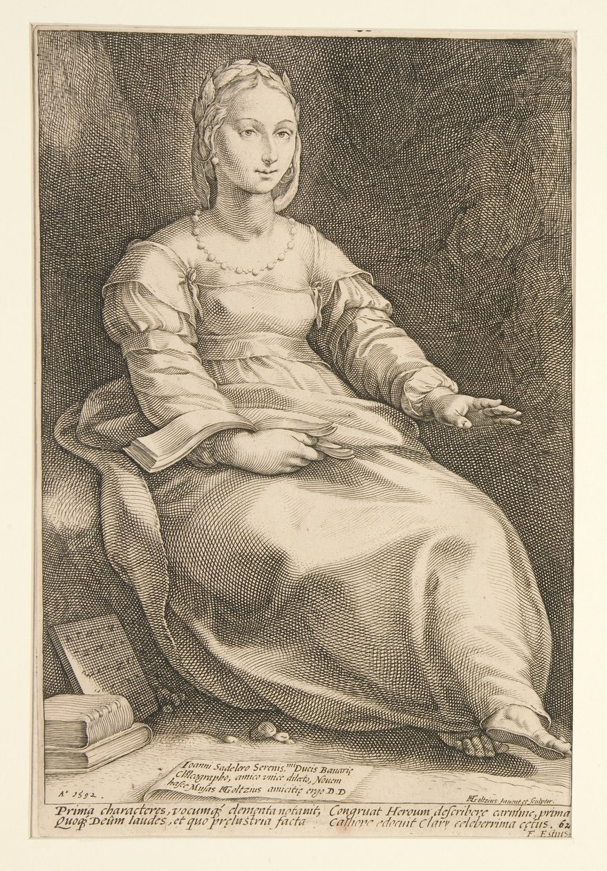 Le nove muse: Calliope, #1 in una serie di 9 da Hendrick Goltzius