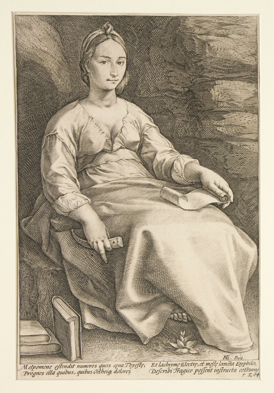 Le nove muse: Melpomene, #3 in una serie di 9 da Hendrick Goltzius
