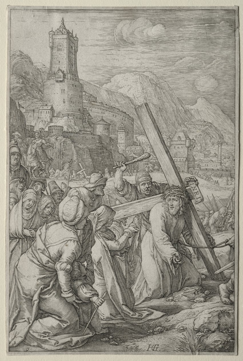 La Passione: Cristo che Porta la Croce da Hendrick Goltzius