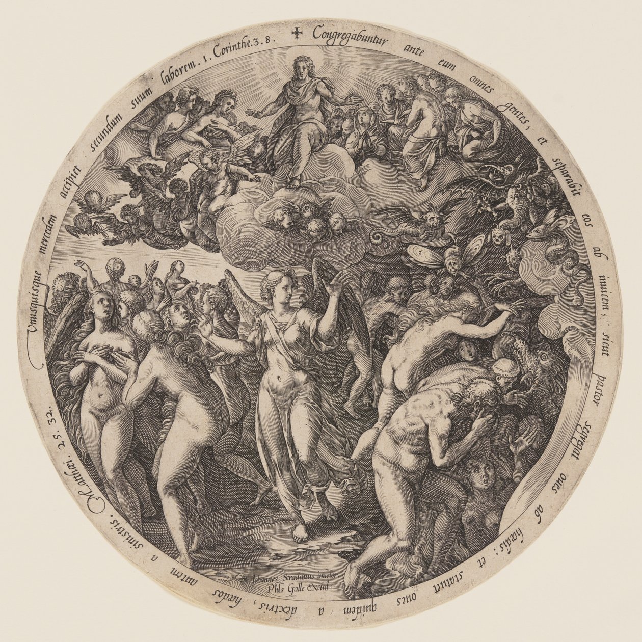 La separazione tra i beati e i dannati da Hendrick Goltzius