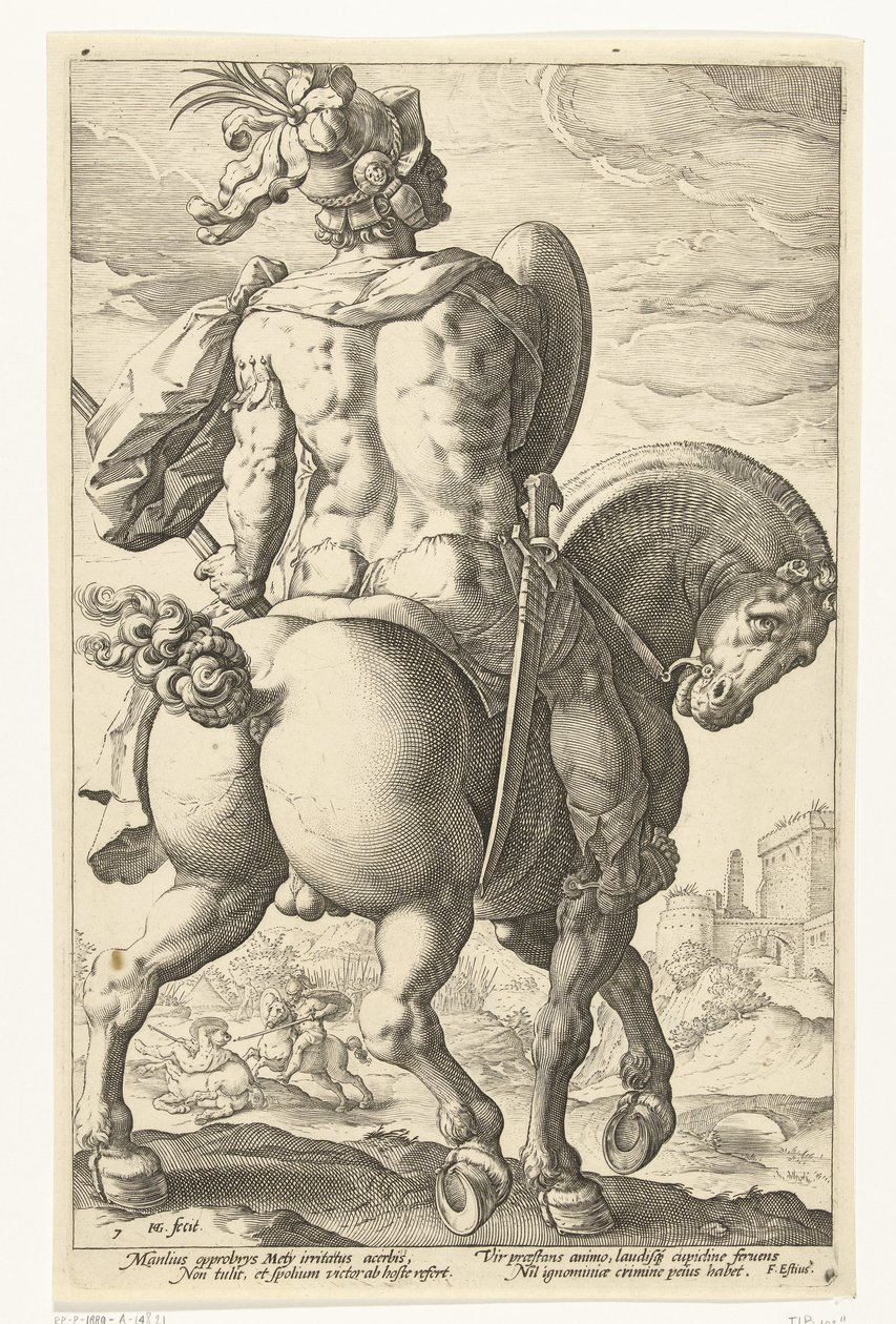 Tito Manlio a cavallo da Hendrick Goltzius