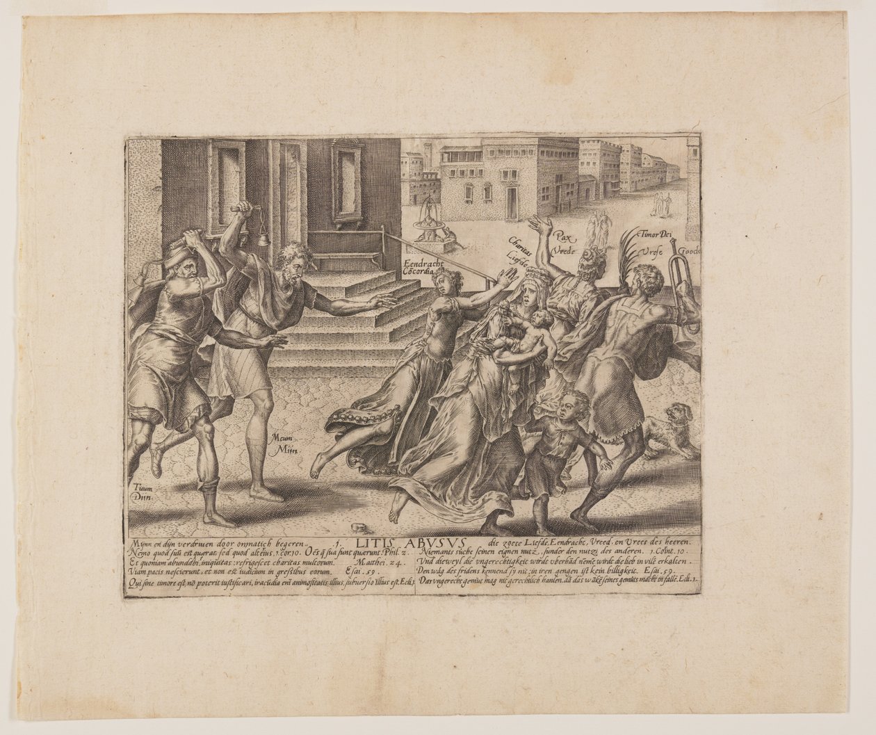 A ciascuno il suo, da Litis Abusus (Gli abusi della legge) da Hendrick Goltzius
