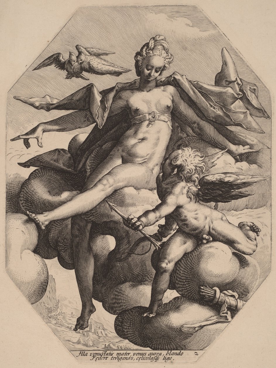 Venere e Cupido da Hendrick Goltzius