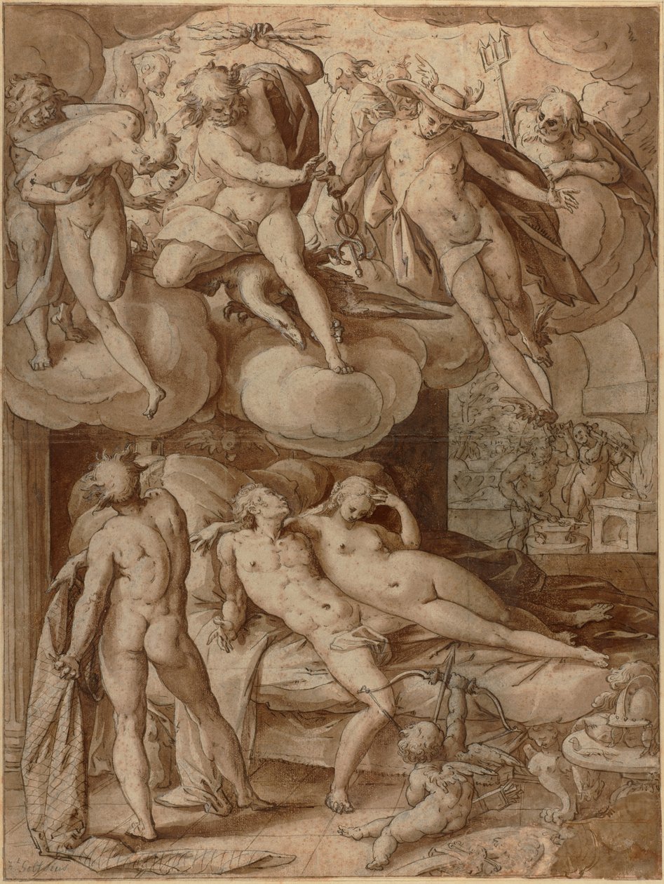 Venere e Marte sorpresi da Vulcano da Hendrick Goltzius