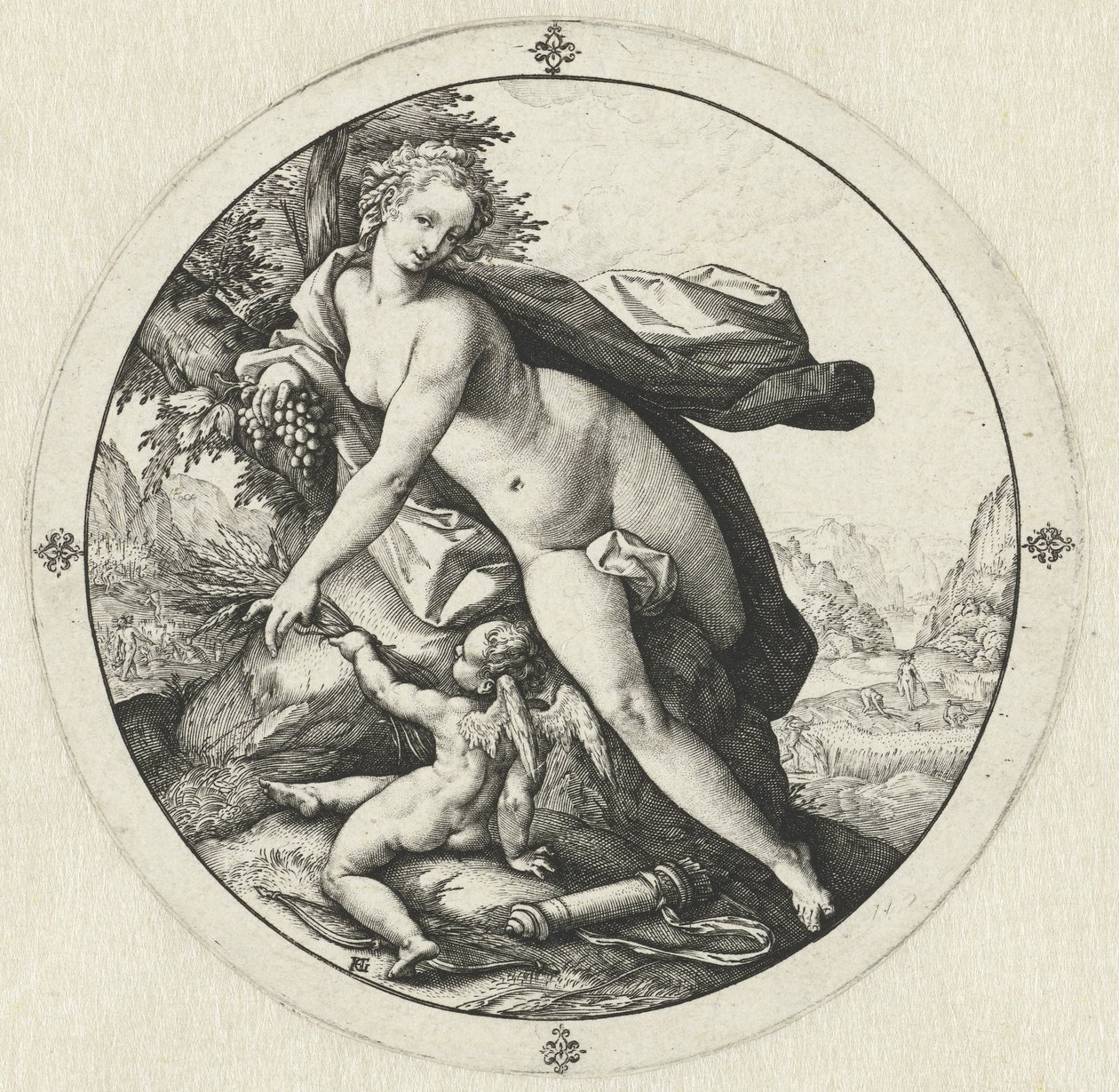 Venere e Cupido da Hendrick Goltzius