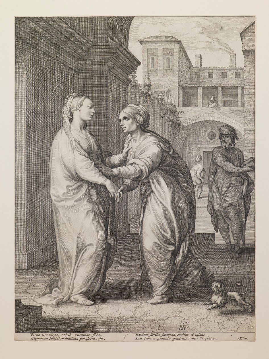 La Visitazione, dalla serie “La vita della Vergine” da Hendrick Goltzius