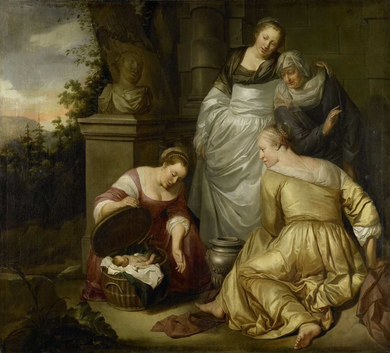 Erichthonio trovato dalle figlie di Cecrope da Hendrick Heerschop