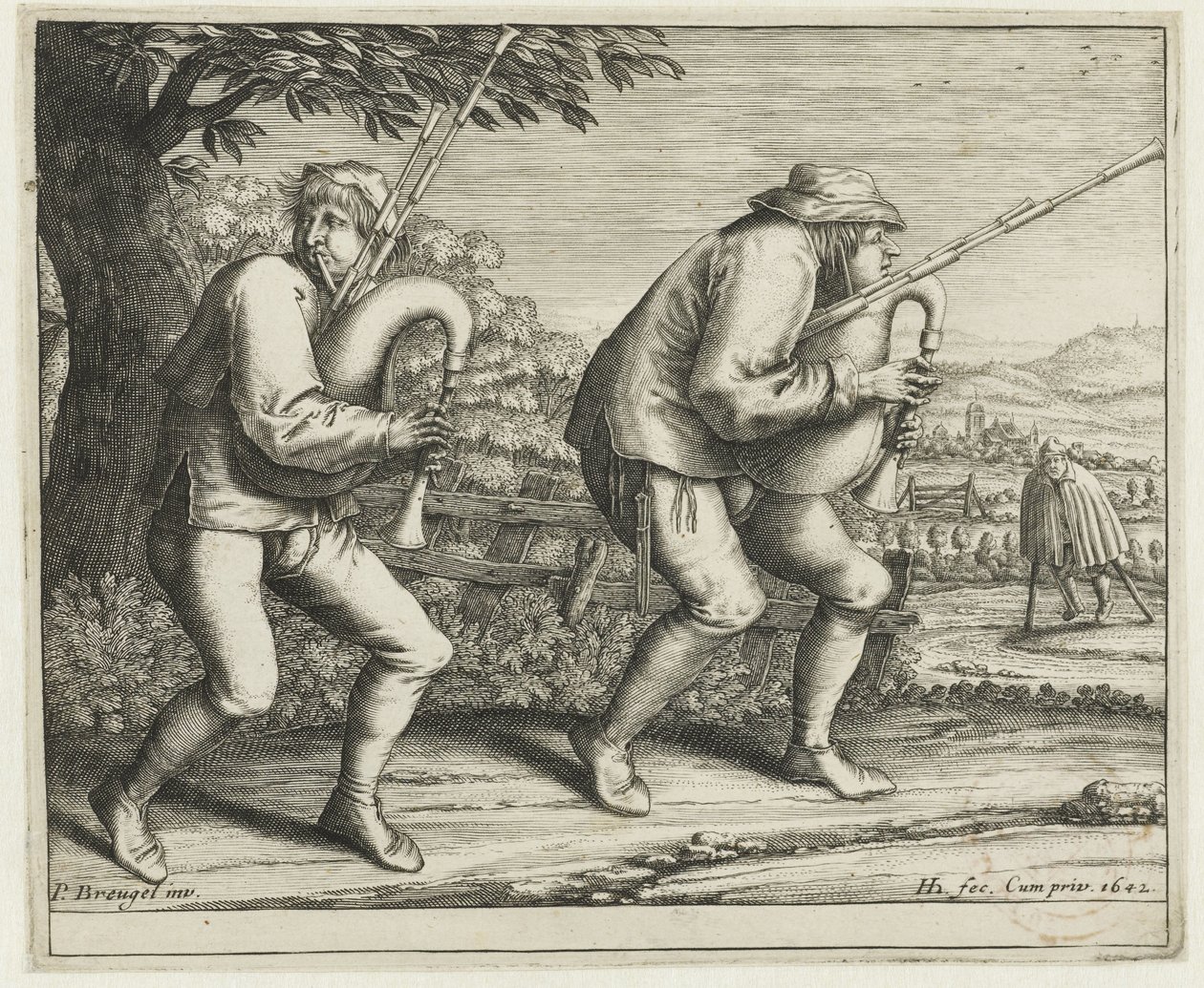 Due suonatori di cornamusa da Hendrick Hondius (I)