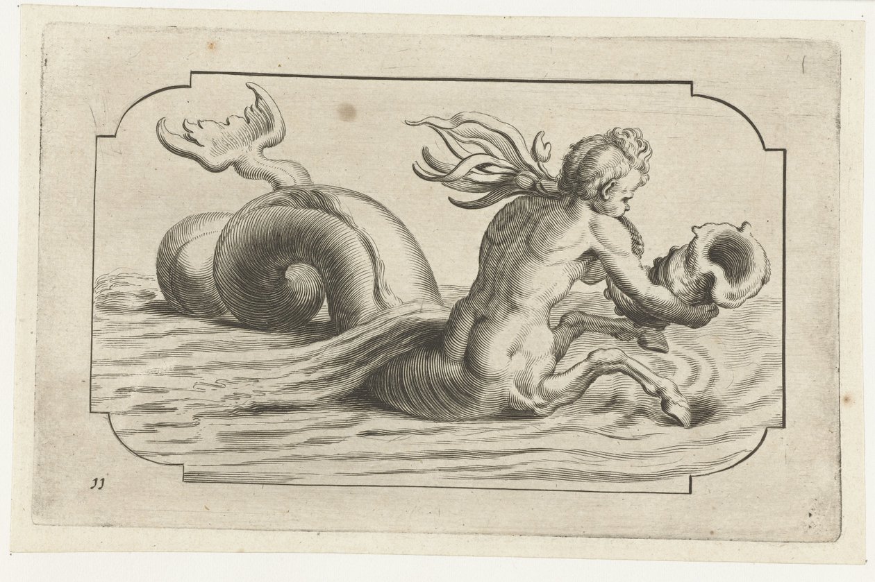 Cavalluccio marino con torso maschile da Hendrick de Keyser (I)