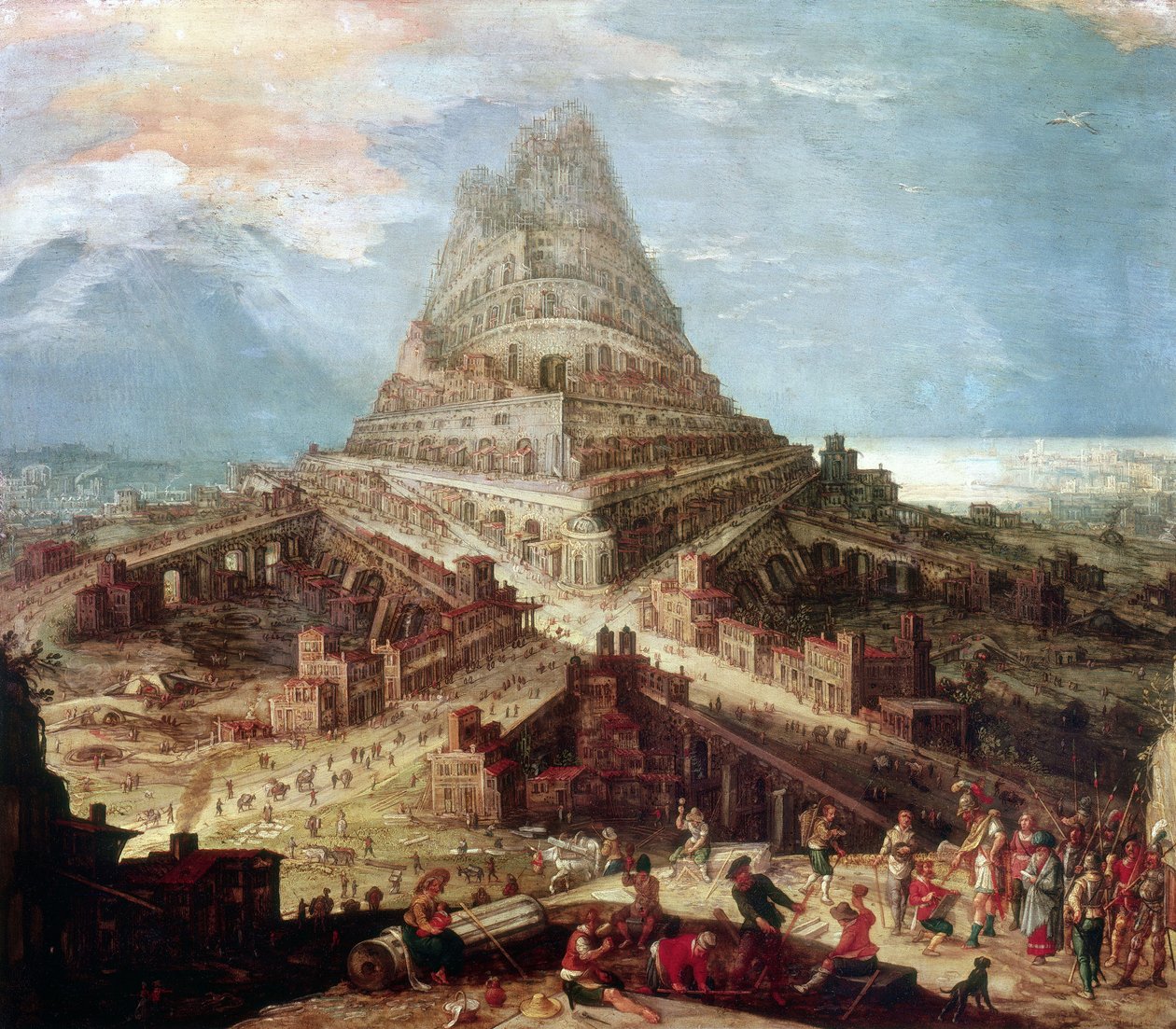 Costruzione della Torre di Babele da Hendrick van Cleve