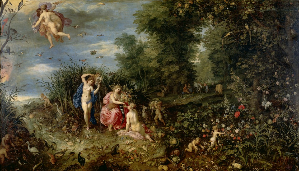 Abbondanza e i Quattro Elementi, c.1615 da Hendrick van and Brueghel Jan (1568 1625) Balen