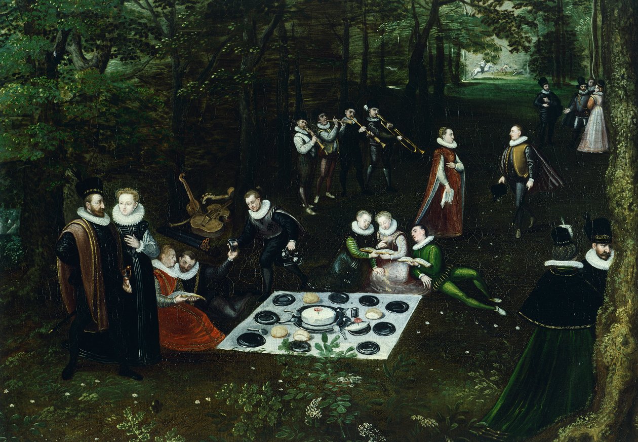 Paesaggio in primavera (dettaglio) da Hendrick van den (1530 97) Broeck