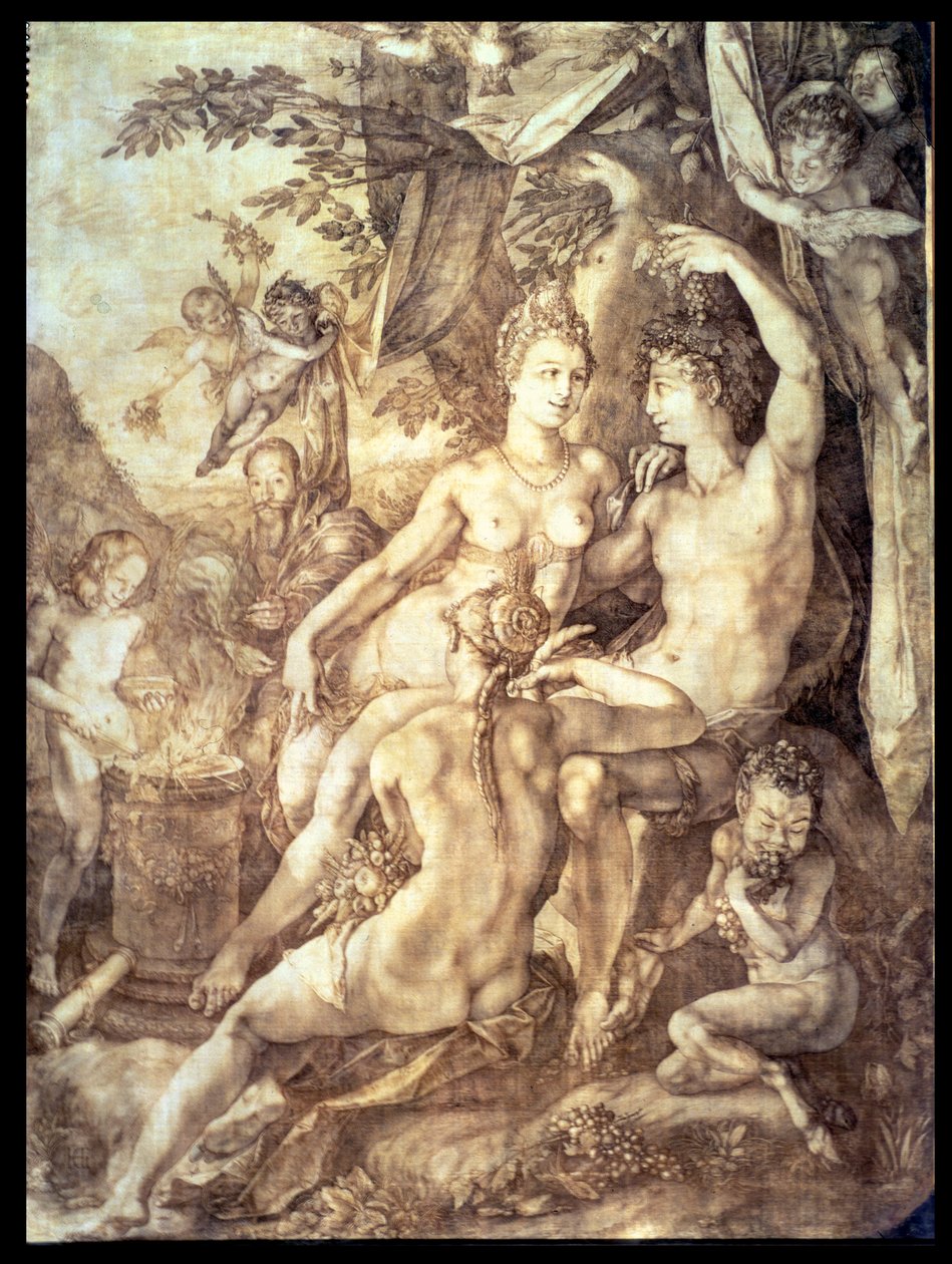 Bacco, Venere e Cerere, c.1606 da Hendrik Goltzius