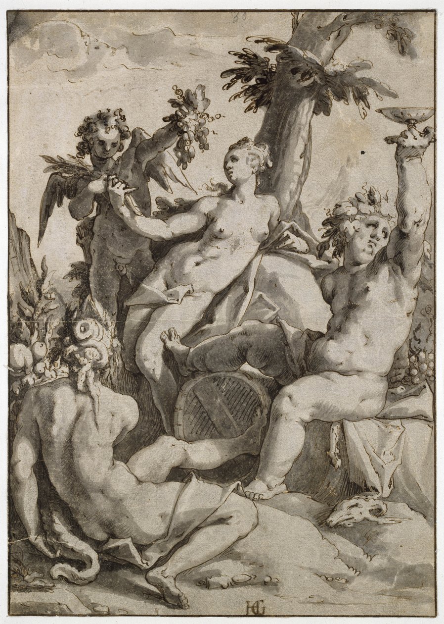 Cerere, Venere e Bacco, XVI secolo da Hendrik Goltzius