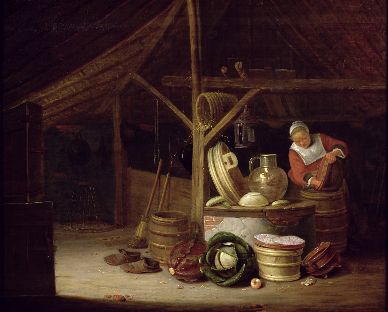 Interno della cucina da Hendrik Martensz Sorgh