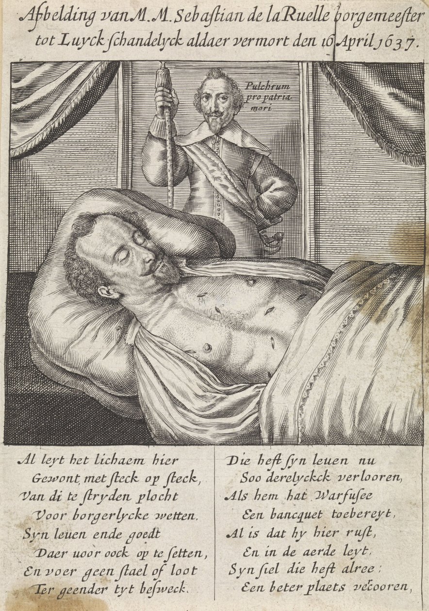 Morte di Sebastien de La Ruelle da Hendrik Noël Natalis