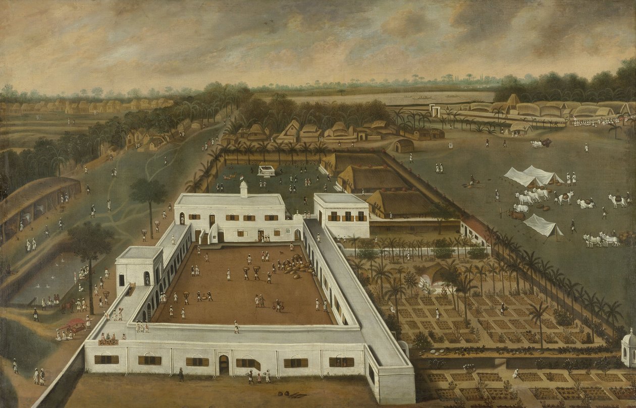 Pianta olandese in Bengala, probabilmente il lodge VOC Kazimbazar, 1665 da Hendrik van Schuylenburgh