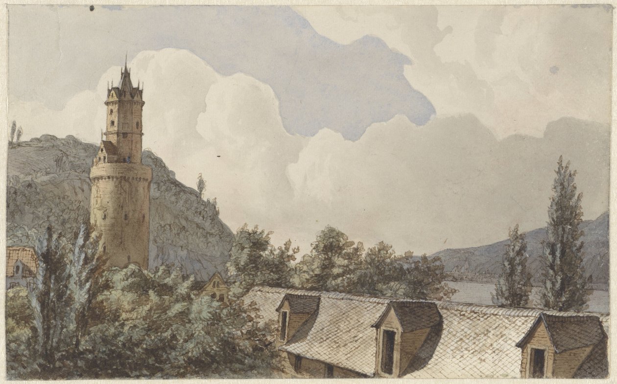 Veduta su Andernach e il Reno da Hendrik Abraham Klinkhamer